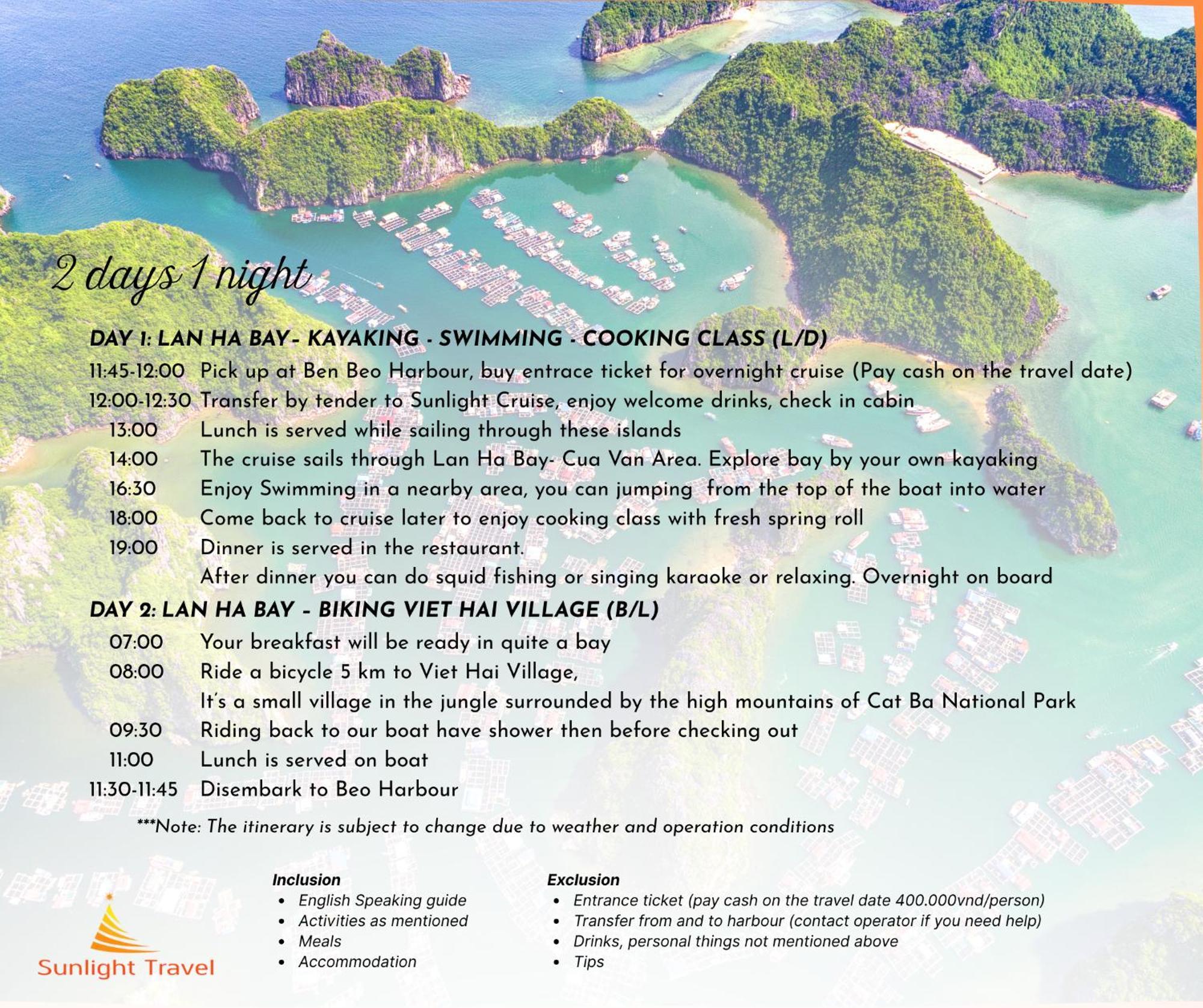 فندق Sunlight Boutique Cruise - Cat Ba Island ها لونغ المظهر الخارجي الصورة